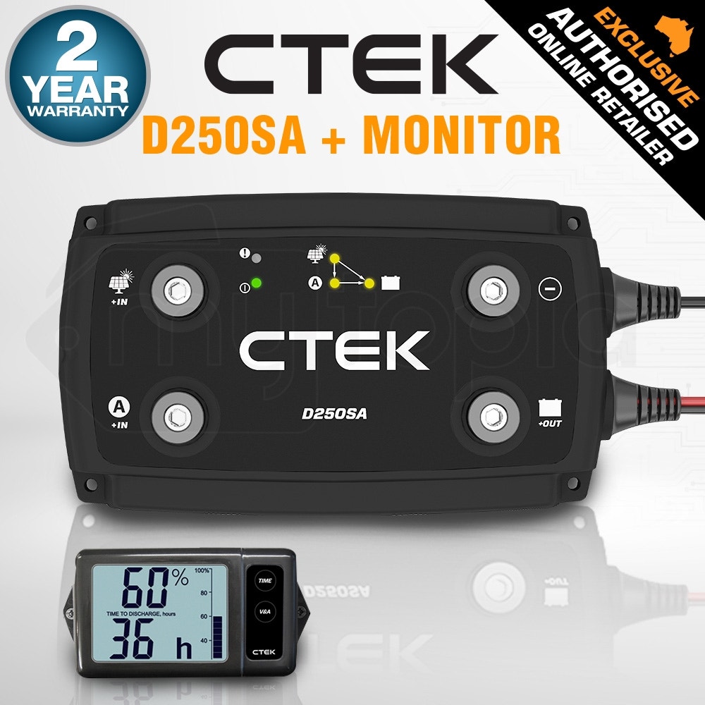 CTEK 20A OFF GRID Battery Charging System with D250SA and Digital Display Monitor for Wind and Solar						